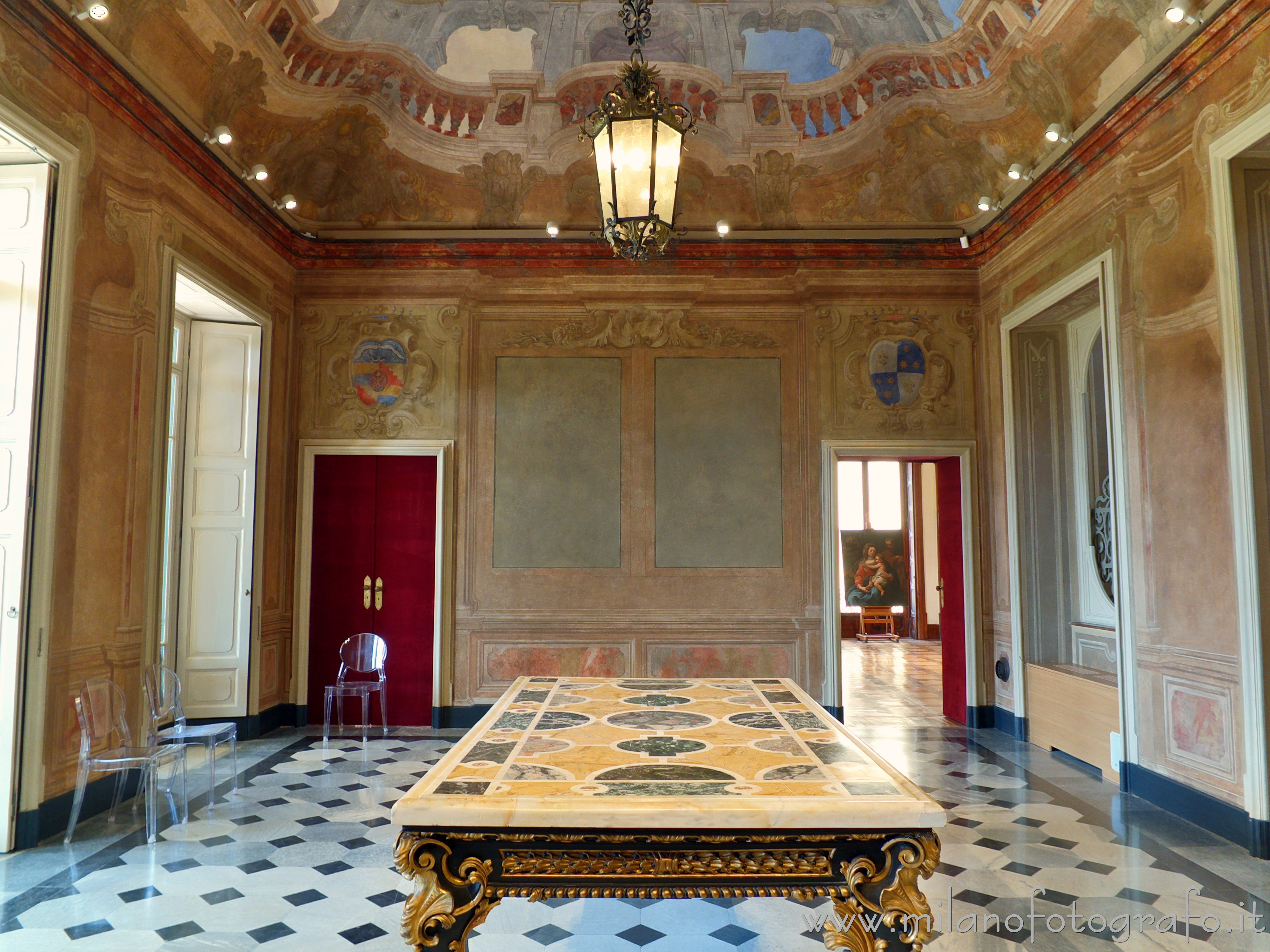 Arcore (Monza e Brianza) - Sala del trompe-l’œil di Villa Borromeo d'Adda